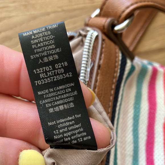 Relic striped multicolor crossbody bag 11”width x 7” high - Picture 7 of 14